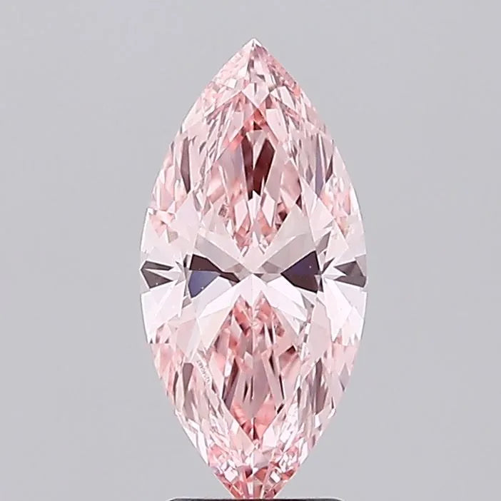 2.52 კარატიანი Marquise Lab Grown ბრილიანტი (ფერი: Fancy Vivid Pink, Clarity VVS2, IGI სერტიფიცირებული)