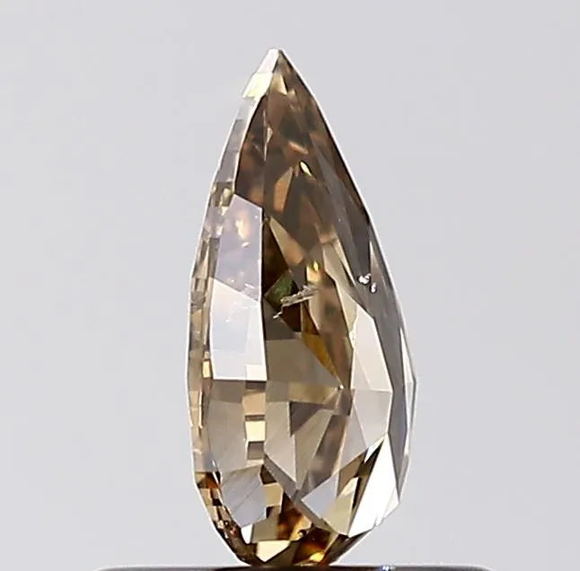 0.50ct Pear Natural Diamond (Colour Brown, Clarity VS2, Cut VG, IGI Certified)