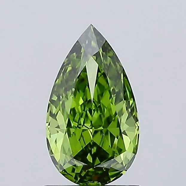 1.05ct Pear Lab Grown Diamond (Colour Fancy Vivid Green, Clarity VS1, IGI Certified)