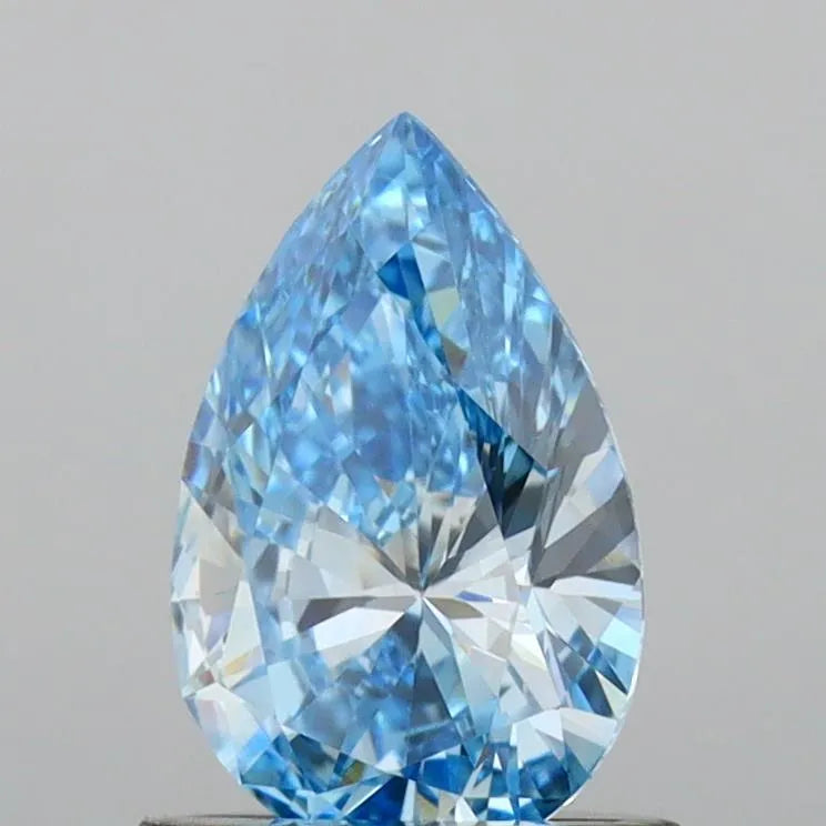 0.81ct Pear Lab Grown Diamond (Colour Fancy Vivid Blue, Clarity VS1, IGI Certified)