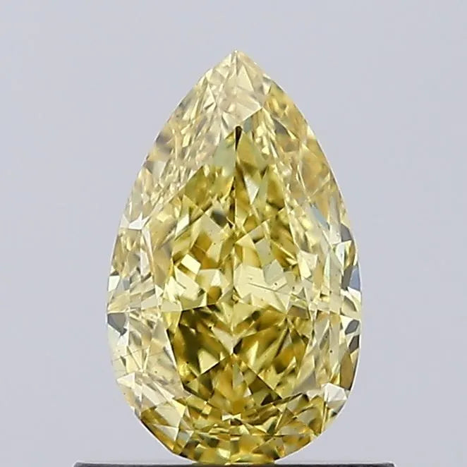 0.88ct Pear Lab Grown Diamond (Colour Fancy Vivid Yellow, Clarity VS1, IGI Certified)
