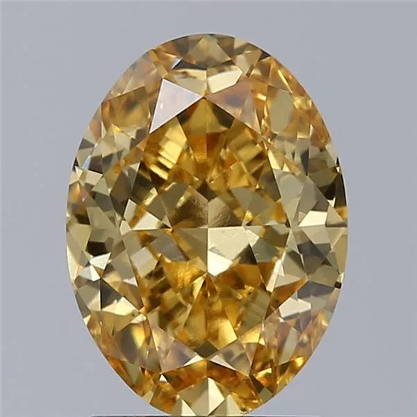 1.73ct Oval Lab Grown Diamond (Colour Fancy Intense Yellow, Clarity VS1, IGI Certified)