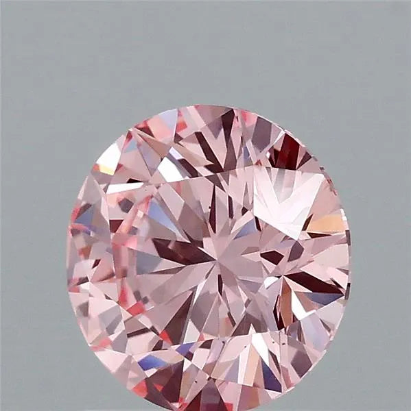 1.51ct Round Lab Grown Diamond (Colour Fancy Vivid Pink, Clarity VS1, Cut ID, IGI Certified)