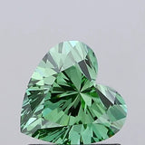 1.01ct Heart Lab Grown Diamond (Colour Fancy Vivid Green, Clarity VS1, IGI Certified)