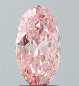 2.85ct Oval Lab Grown Diamond (Colour Fancy Vivid Pink, Clarity VS1, IGI Certified)