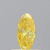 0.52ct Oval Lab Grown Diamond (Colour Fancy Vivid Yellow, Clarity VS2, IGI Certified)