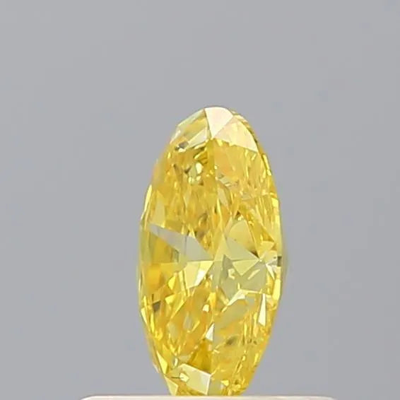 0.52ct Oval Lab Grown Diamond (Colour Fancy Vivid Yellow, Clarity VS2, IGI Certified)