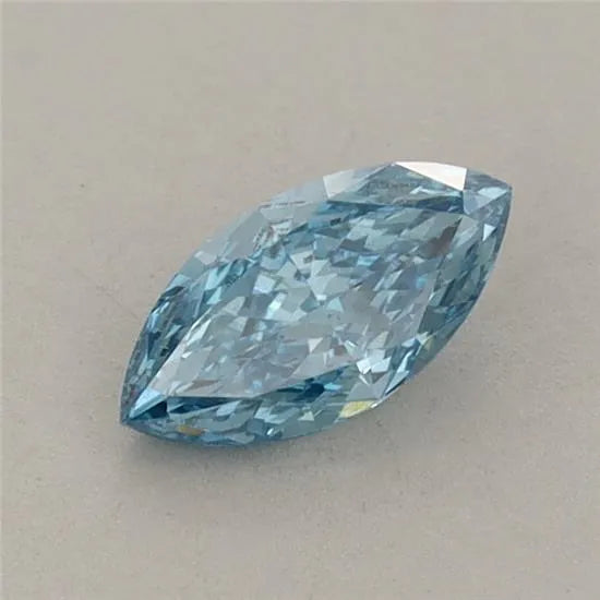 0.47ct Marquise Lab Grown Diamond (Colour Fancy Vivid Blue, Clarity VS1, IGI Certified)