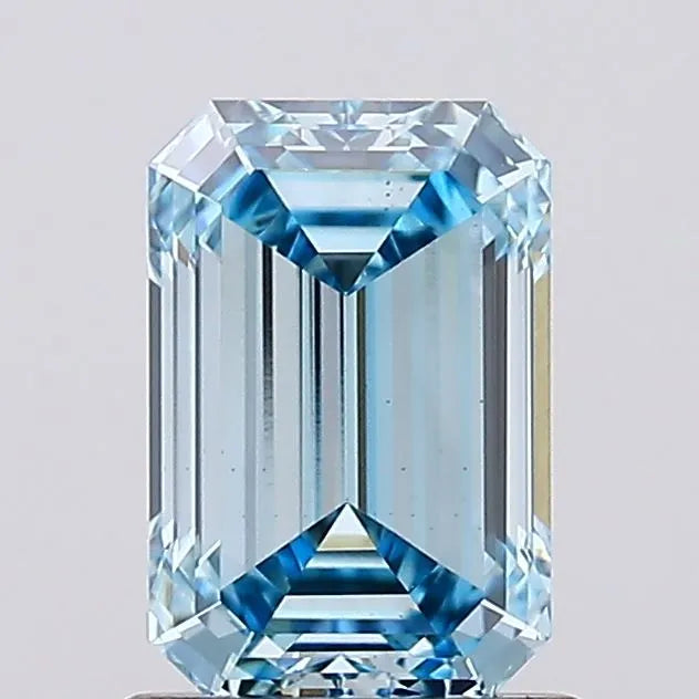 1.07ct Emerald Lab Grown Diamond (Colour Fancy Intense Blue, Clarity VS1, IGI Certified)