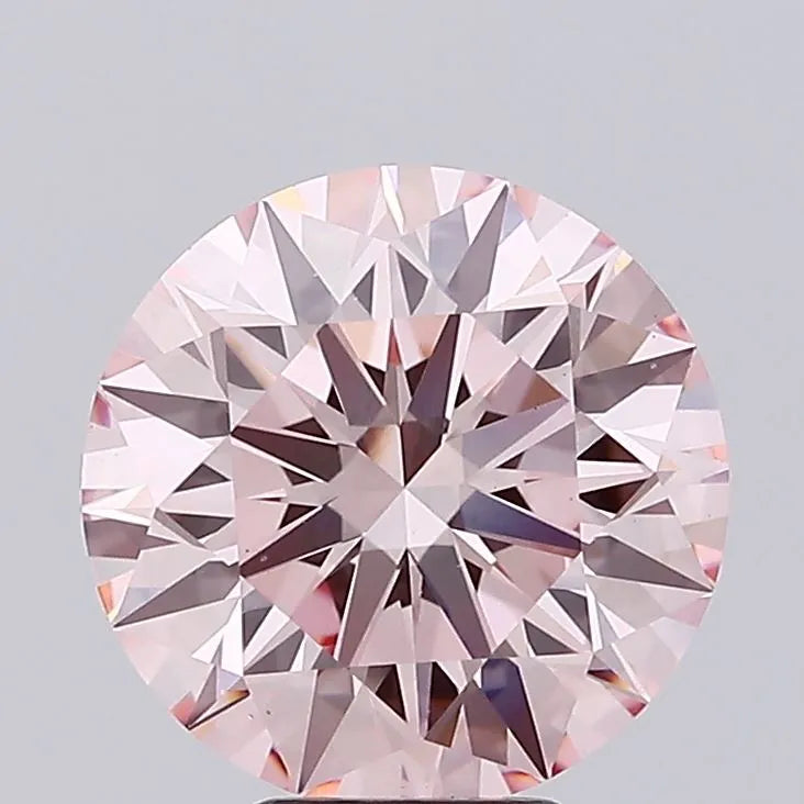 7.05ct Round Lab Grown Diamond (Colour Fancy Pink, Clarity VS1, Cut ID, IGI Certified)