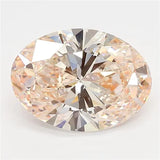 3.49ct Oval Lab Grown Diamond (Colour Fancy Orangey Pink, Clarity VS2, IGI Certified)