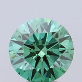 5.05ct Round Lab Grown Diamond (Colour Fancy Vivid Green, Clarity VS2, Cut ID, IGI Certified)
