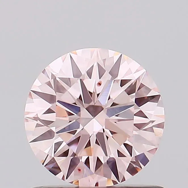 0.69ct Round Lab Grown Diamond (Colour Fancy Pink, Clarity SI1, Cut EX, IGI Certified)