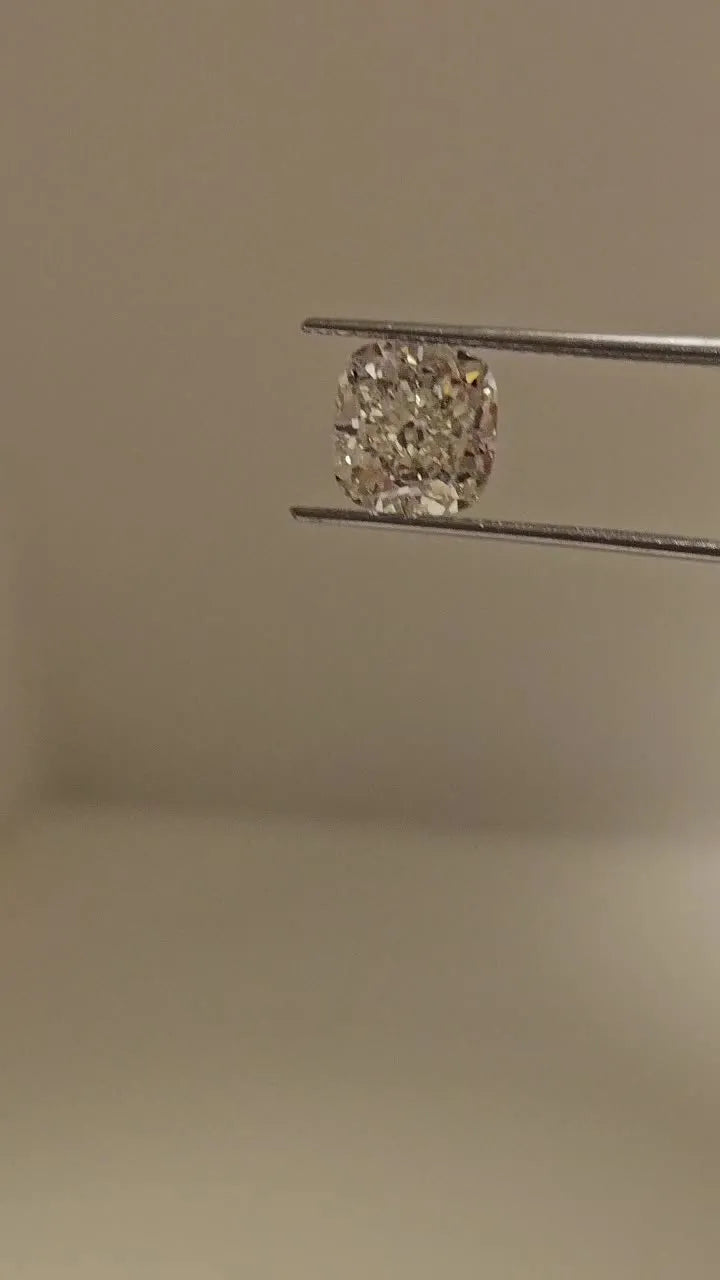 2.18ct Cushion brilliant Natural Diamond (Colour K, Clarity SI2, GIA Certified)