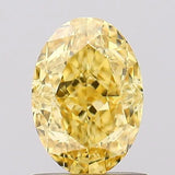 1.24ct Oval Lab Grown Diamond (Colour Fancy Intense Yellow, Clarity VVS2, IGI Certified)