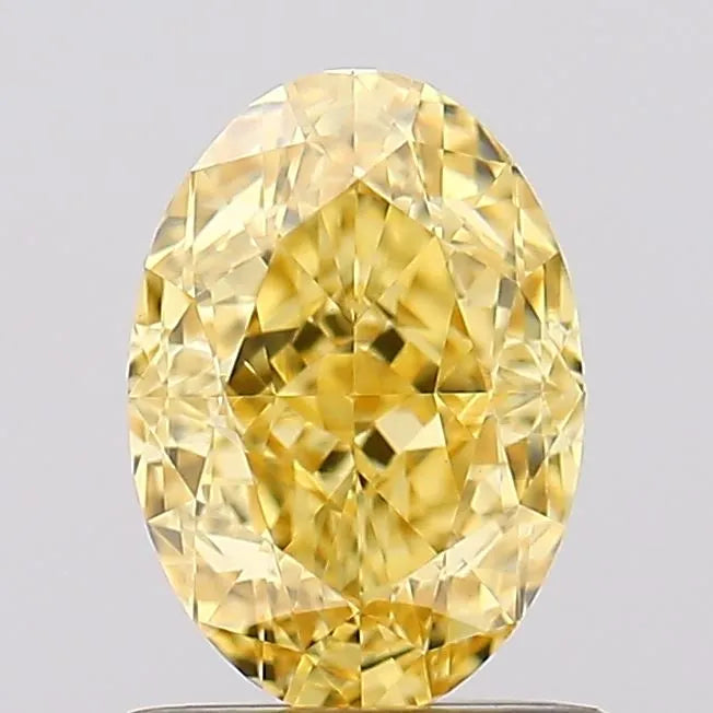 1.24ct Oval Lab Grown Diamond (Colour Fancy Intense Yellow, Clarity VVS2, IGI Certified)