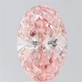 3.05ct Oval Lab Grown Diamond (Colour Fancy Vivid Pink, Clarity VS2, IGI Certified)
