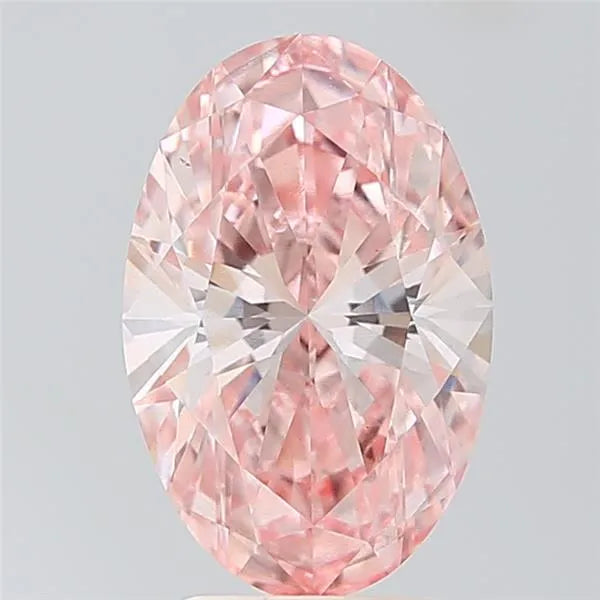 3.05ct Oval Lab Grown Diamond (Colour Fancy Vivid Pink, Clarity VS2, IGI Certified)
