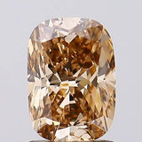 1.17ct Cushion brilliant Lab Grown Diamond (Colour Fancy Brown, Clarity VS2, IGI Certified)