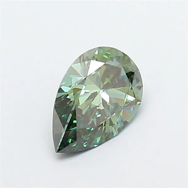 1.00ct Pear Lab Grown Diamond (Colour Fancy Vivid Green, Clarity VS2, IGI Certified)