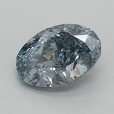 1.01ct Oval Lab Grown Diamond (Colour Fancy Vivid Blue, Clarity VS1, IGI Certified)