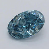 1.02ct Oval Lab Grown Diamond (Colour Fancy Vivid Blue, Clarity VS1, IGI Certified)