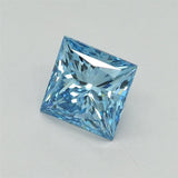 1.08ct Princess Lab Grown Diamond (Colour Fancy Vivid Blue, Clarity VVS2, IGI Certified)