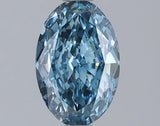 1.25ct Oval Lab Grown Diamond (Colour Fancy Vivid Blue, Clarity VVS2, IGI Certified)