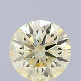 1.28ct Round Lab Grown Diamond (Colour Fancy Light Yellow, Clarity VS1, Cut EX, IGI Certified)