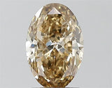 1.40ct Oval Natural Diamond (Colour Fancy Yellowish Brown, Clarity SI2, GIA Certified)