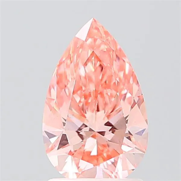1.41ct Pear Lab Grown Diamond (Colour Fancy Vivid Pink, Clarity VS2, IGI Certified)