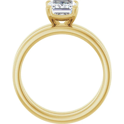 1.51 Carat Emerald Solitaire Engagement Ring