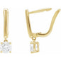 14K Yellow Gold 1.00 CTW Lab-Grown Diamond Lever Back Earrings (Pair)