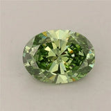 0.56ct Oval Lab Grown Diamond (Colour Fancy Vivid Green, Clarity VVS2, IGI Certified)