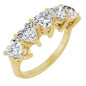 14K Yellow Gold 5-Stone Heart-Shaped Diamond Anniversary Band – 2.50 CTW