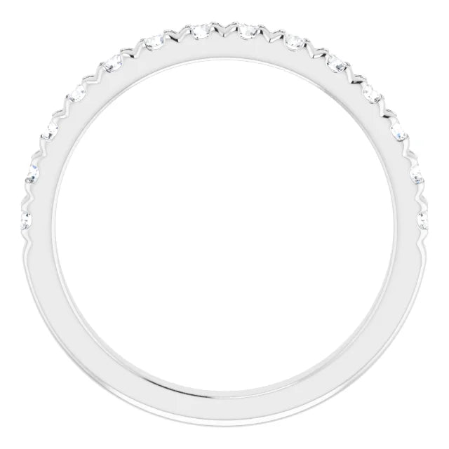 14K White Gold Lab-Grown Diamond Half Eternity Band – 1/2 CTW