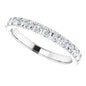 14K White Gold 1/2 CTW Round Diamond Half Eternity Band