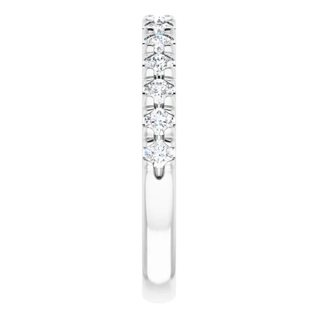 14K White Gold Lab-Grown Diamond Half Eternity Band – 1/2 CTW
