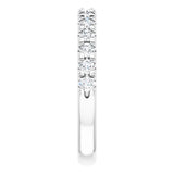 14K White Gold Lab-Grown Diamond Half Eternity Band – 1/2 CTW