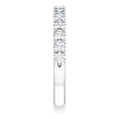 14K White Gold Lab-Grown Diamond Half Eternity Band – 1/2 CTW