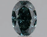 0.54ct Oval Lab Grown Diamond (Colour Fancy Deep Blue Green, Clarity VS1, IGI Certified)