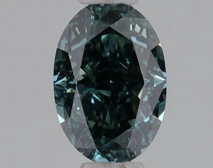 0.54ct Oval Lab Grown Diamond (Colour Fancy Deep Blue Green, Clarity VS1, IGI Certified)