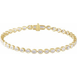 14K Gold 4 9/10 CTW Lab-Grown Diamond Line Bracelet – 7"