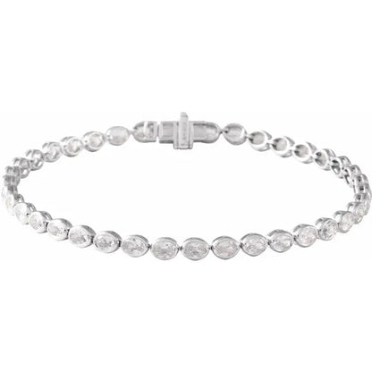 14K Gold 4 9/10 CTW Lab-Grown Diamond Line Bracelet – 7"