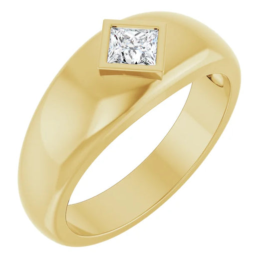 14K Yellow 1/4 CT Lab-Grown Diamond Band