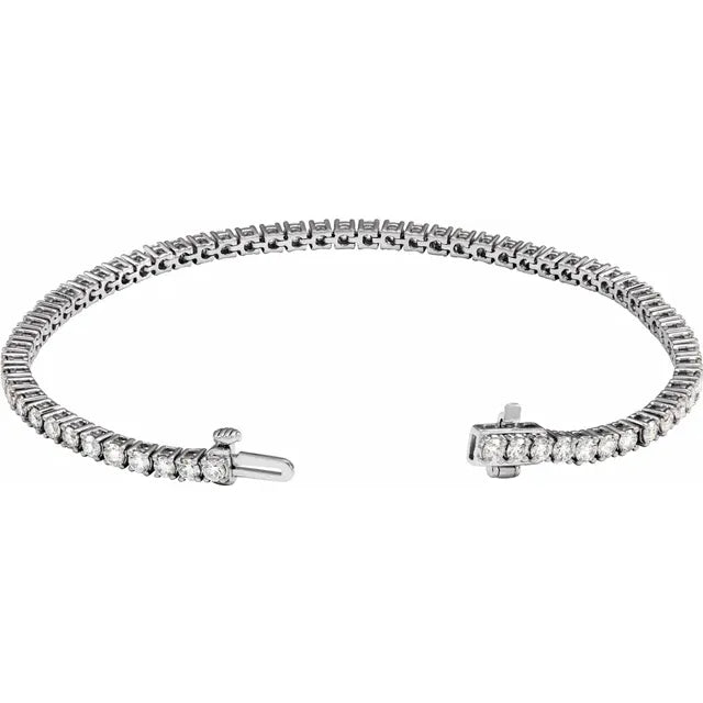 14K White Gold 4 CTW  Diamond Tennis Bracelet – 7"