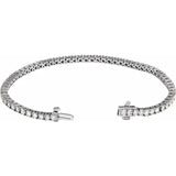 14K White Gold 4 CTW  Diamond Tennis Bracelet – 7"