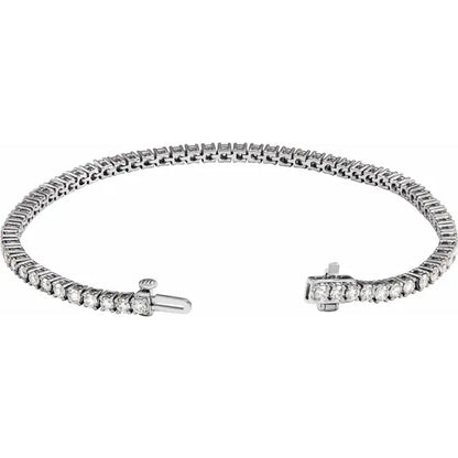 14K White Gold 4 CTW  Diamond Tennis Bracelet – 7"