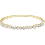 14K Yellow 4 1/5 CTW Lab-Grown Diamond Bangle 7" Bracelet