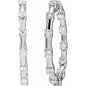 14K White Gold Lab-Grown Diamond Hoop Earrings – 1 CTW